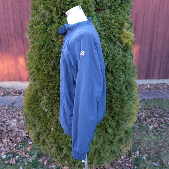 Vintage 90’s Mizuno Performance Wear Full Zip Windbreaker Jacket Navy Men's L - Picture 7 of 16